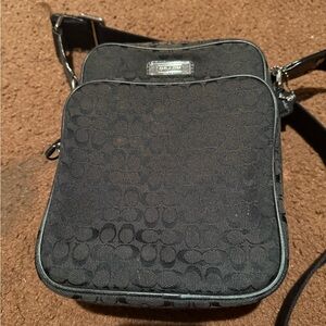 Coach Black Signature Messenger Bag